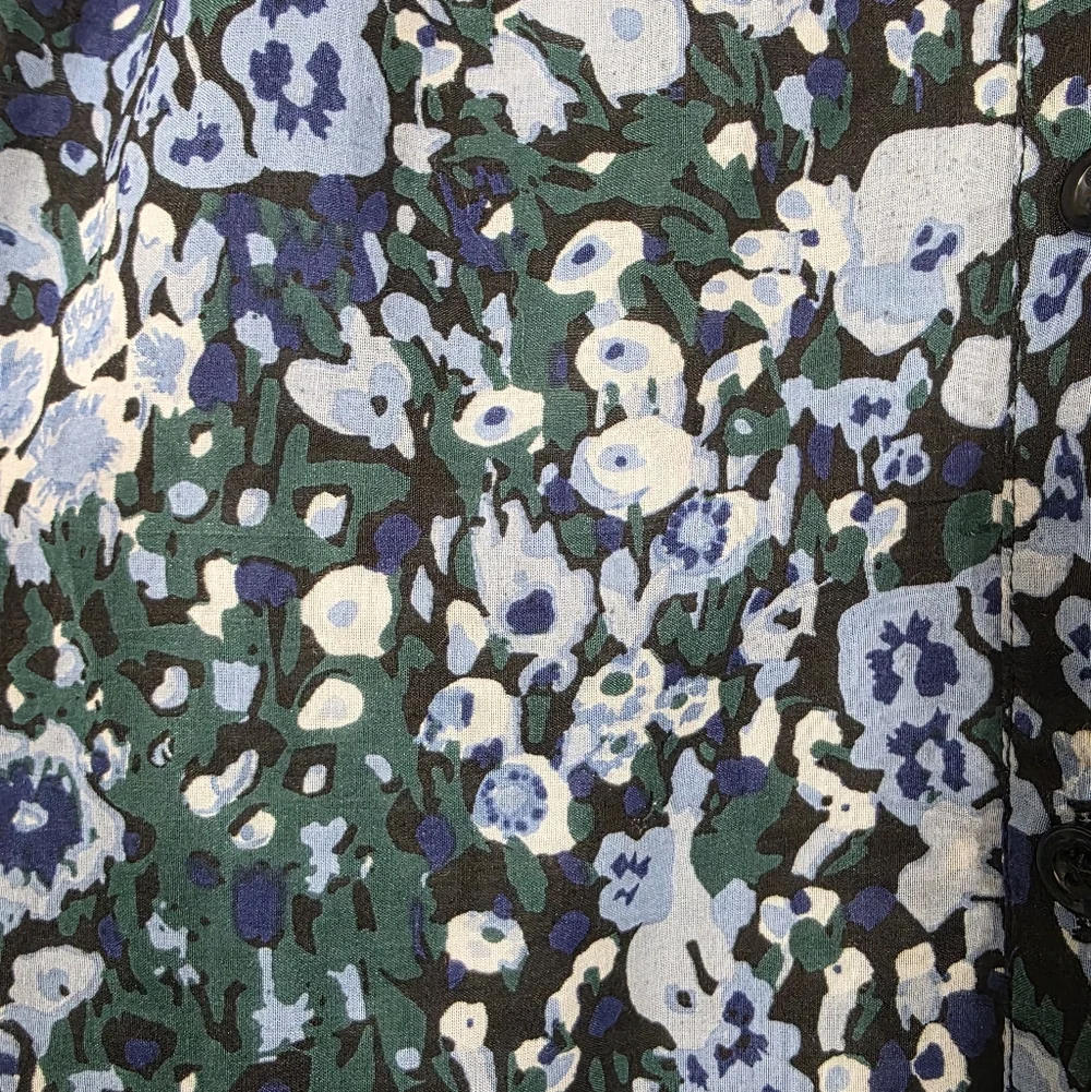 Apiece Apart Mitte Mini Watercolor Floral Dress Bold Bloomster Blue